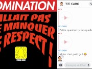 Quand une Pute me Manque de Respect , Je m'énerve ! Conversation Snap - Domination Audio Français