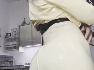 Medical Headmistress Teases u in Taut White Latex Outfit