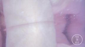 Big underwater Cumshot in the Bathub!