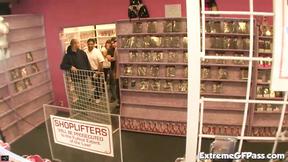 ”Dirty sex shop threesome”