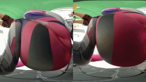 3DVR180 ERER LELE POV's buttocks humiliate the dwarf