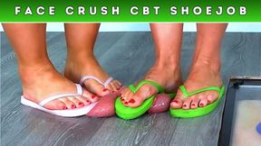 Stomping The Cum From Your Balls Under Our Dirty Flip Flops (239) - Five Clip Bundle - Cock Trample Face Trampling Crush CBT Shoejob - HUGE Discount!!