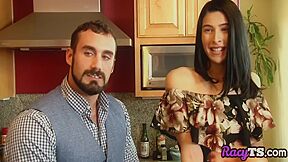 Trans Babe Drilled In Erotic Couple During Awkward Encounter