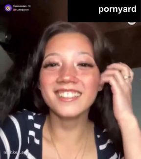 Webcam teen's surprised reaction during homemade sex