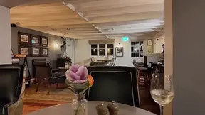 Big-titted novice gets banged at the pub