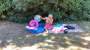 Part 2 in the garden with inflatables