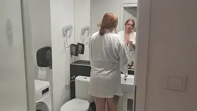 Beautiful Busty Babysitter Masturbates in Owners' Bedroom