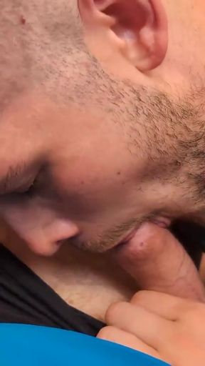 Emotional moment from "Hairy Dad Breeds his boy after sweaty gym session"