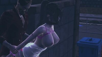 Sexy anime babe with massive tits gets pounded in her sexy leather boots in 3D hentai