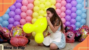 Alice Mickey Balloon Blow to Pop
