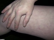 NW1 Scene: Chilly Nude Walk, Full Shaved Body, Caressing My Legs and Boobs closeup goosebumps