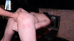 Fisting with spanking marks