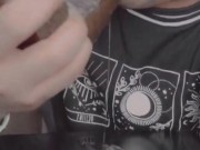 Watch me fuck my throat With this big black dildo  dildo