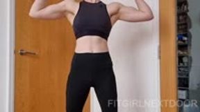 Clothed Orgasm with Bicep Flexing and Muscle Talk