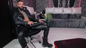 STRIPTEASE SHOW, OIL MASSAGE, FLEXING, JERK AND CUM