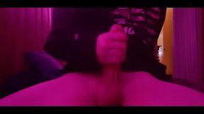 Lovely femboy masturbates off until he pops all over himself