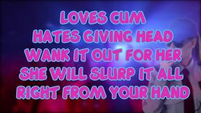 the female security guard at the club loves eating cum but you must wank it out for her
