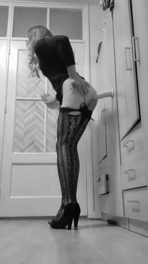 Sissyhusband Posing and Dildo Complication