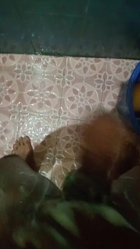 Playing with Soap in the Bathroom