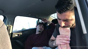 Engaging in oral sex in the parking lot