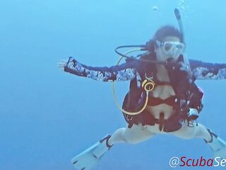 We take her bikini bottom off for some joy at the bottom of the sea!