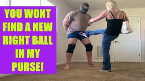Ballbusting! How to deal with a purse snatcher! Kick his nuts into next week! Women's self defense!