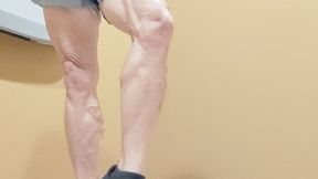 Calves in the golden bathroom