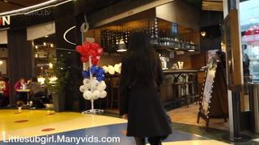 Public supermarket blowjobs with a littlesubgirl