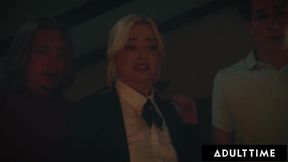Stepbrother prank leads to naughty 3-way with virgin Lexi Lore and a spirit boar