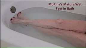 MoRinas Mature Wet Feet in Bath - foot fetish