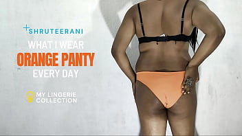 ORANGE PANTY - LINGERIE OF INDIAN SHEMALE PART 1