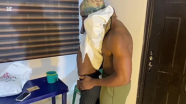 Delivery boy got it hot