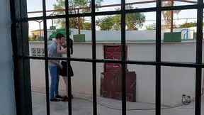 Drilled in public while we are watched from the window