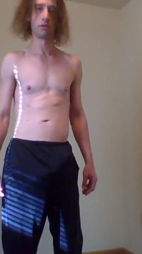 Mtf Aroused in Only Track Pants