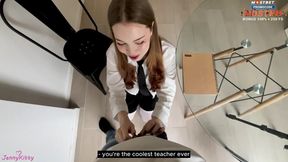 Stupid student not ready for the test but ready to fuck