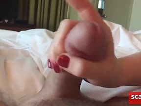 Molly gives me a nice handjob