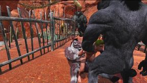 Minotaur Femboy Takes Two Monster Cocks Rough DP Spitroast