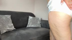 Wetting and Playing in my Tena Slip Diaper