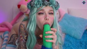 Horny&#x1F975; Elf Sucks Dragon Toy Deeply