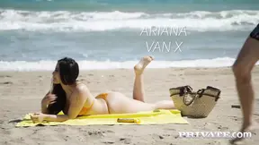 Busty tanned beauties Ariana Van X and Sun enjoy intimate private session