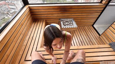 My GF asked me to fuck her in the hot Sauna! - Maria Mendez
