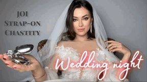 Chastity, JOI and strap-on for the wedding night and rest of your life POV