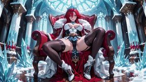 Ice Queen Unleashed! Red Hair, Icy Armor, and a Lazy Bedroom Vibe