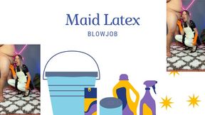 Maid latex blowjobs