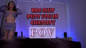 BBC Slut Puts You in Chastity POV