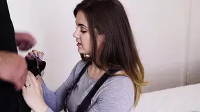 Detective Dera gives a hot sucking to Devon Green