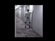 hotel hall cumming in wetsuit