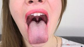 Kate's Intimate Mouth Tour - Extreme Close-Up Tongue, Teeth & Uvula Fetish (4K resolution)