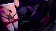 Femboy makes plappys with BBC dildo