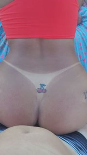 Fucking her on the beach in public without a condom